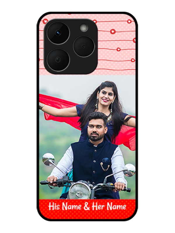 Custom Realme Narzo 90 5G Custom Glass Phone Case - Red Pattern Case Design