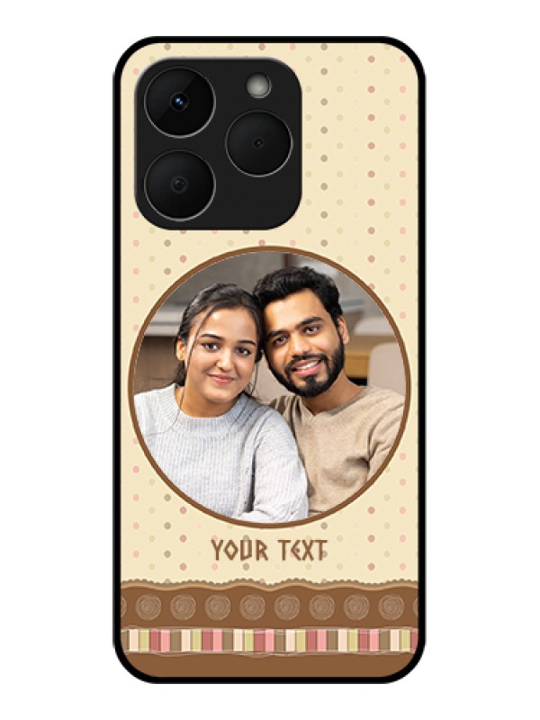 Custom Realme Narzo 90 5G Custom Glass Phone Case - Brown Dotted Mobile Case Design