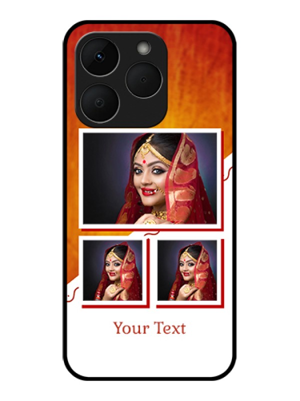 Custom Realme Narzo 90 5G Custom Glass Phone Case - Wedding Memories Design