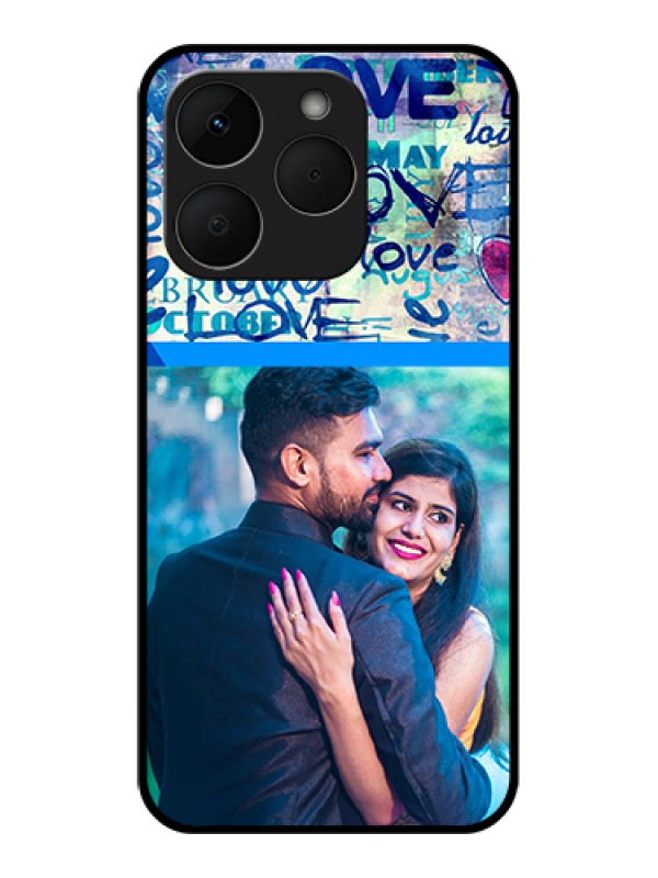 Custom Realme Narzo 90 5G Custom Glass Phone Case - Colorful Love Design