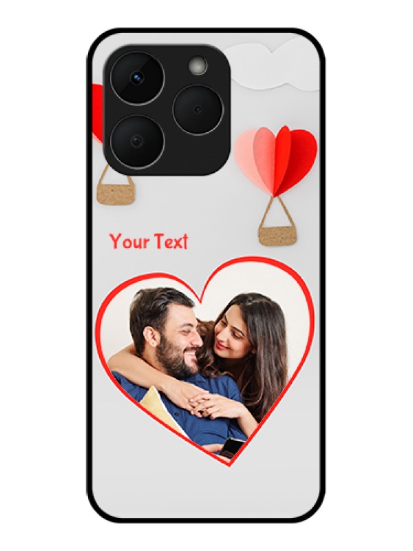 Custom Realme Narzo 90 5G Custom Glass Phone Case - Parachute Love Design