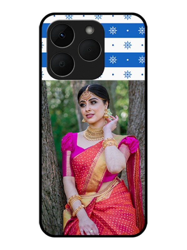 Custom Realme Narzo 90 5G Custom Glass Phone Case - Snow Pattern Design