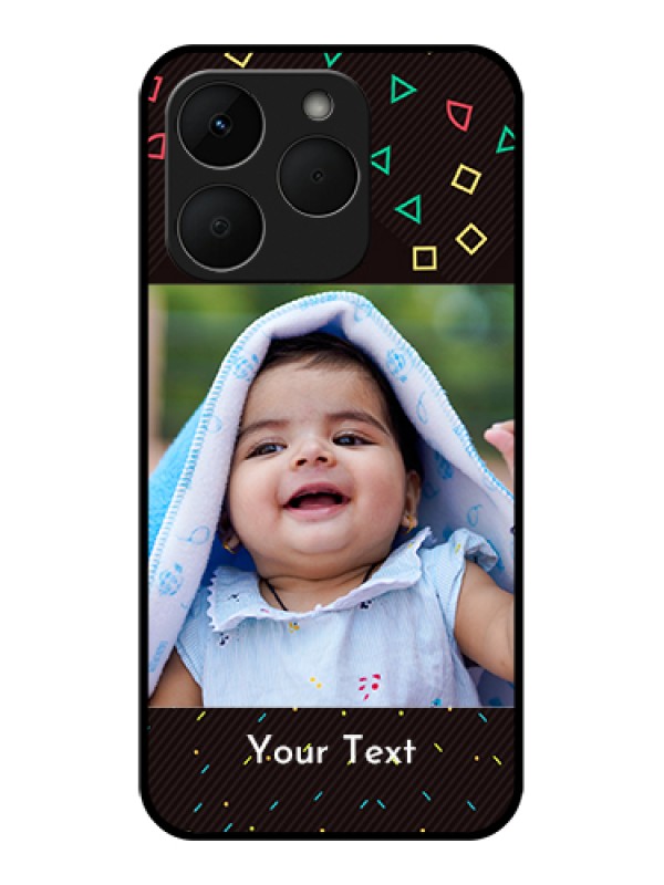 Custom Realme Narzo 90 5G Custom Glass Phone Case - With Confetti Birthday Design