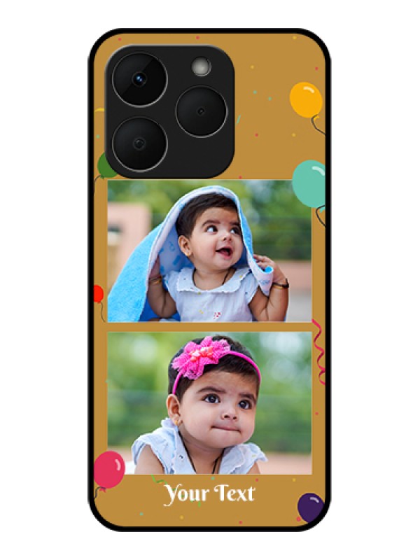 Custom Realme Narzo 90 5G Custom Glass Phone Case - Image Holder With Birthday Celebrations Design
