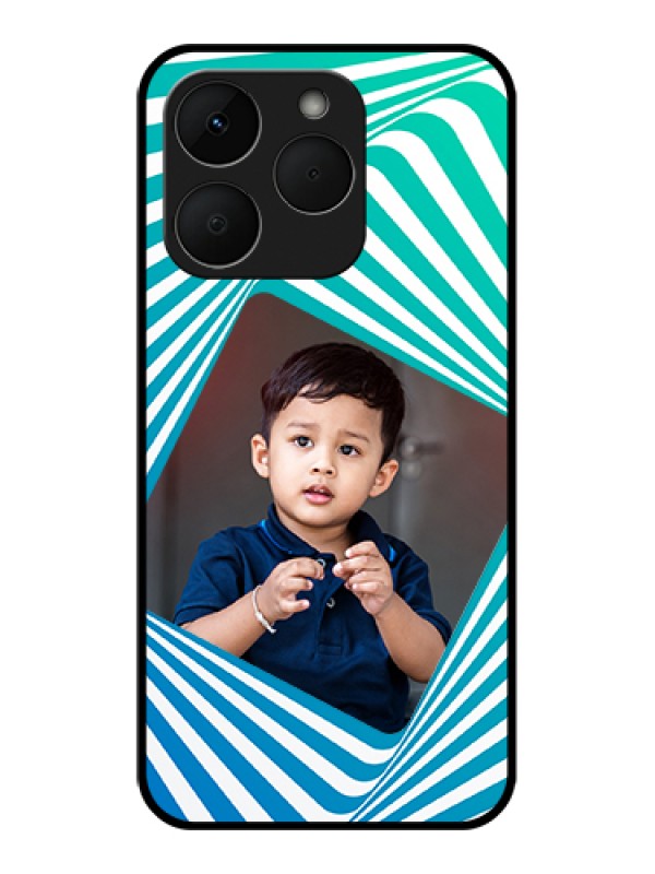 Custom Realme Narzo 90 5G Custom Glass Phone Case - Abstract Spiral Design