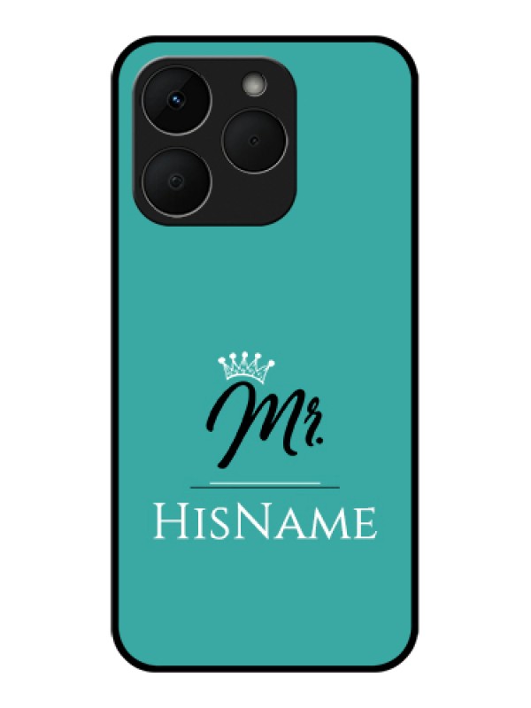 Custom Realme Narzo 90 5G Custom Glass Phone Case - Mr With Name Design