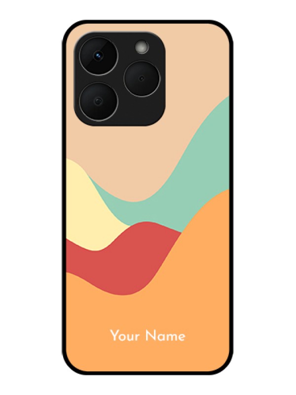 Custom Realme Narzo 90 5G Custom Glass Phone Case - Ocean Waves Multi - Colour Design