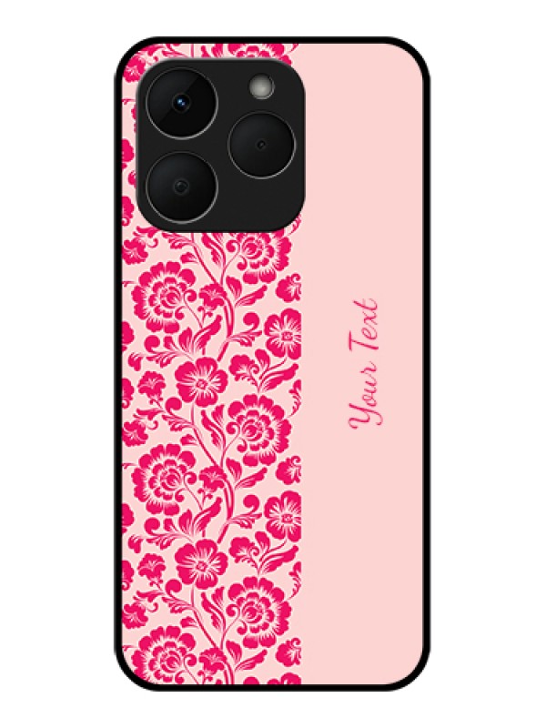 Custom Realme Narzo 90 5G Custom Glass Phone Case - Attractive Floral Pattern Design