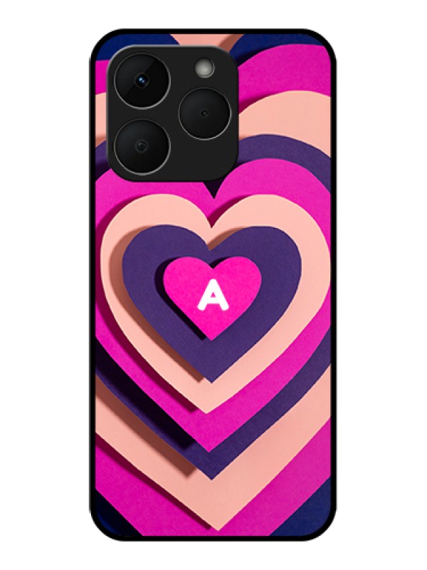 Custom Realme Narzo 90 5G Custom Glass Phone Case - Cute Heart Pattern Design