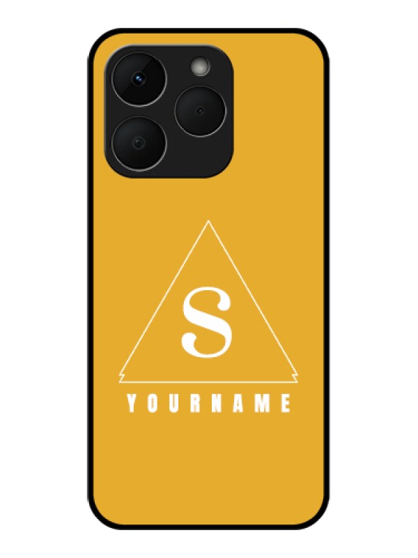 Custom Realme Narzo 90 5G Custom Glass Phone Case - Simple Triangle Design