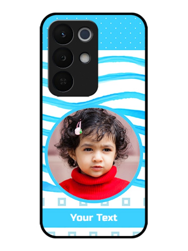 Custom Realme Narzo 90X 5G Custom Glass Phone Case - Simple Blue Case Design