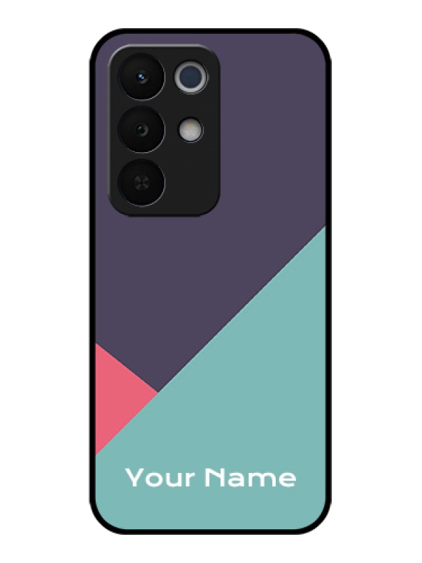 Custom Realme Narzo 90X 5G Custom Glass Phone Case - Tri Color Abstract Design