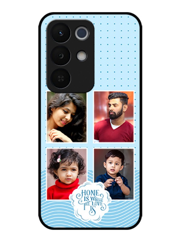 Custom Realme Narzo 90X 5G Custom Glass Phone Case - Cute Love Quote With 4 Pic Upload Design