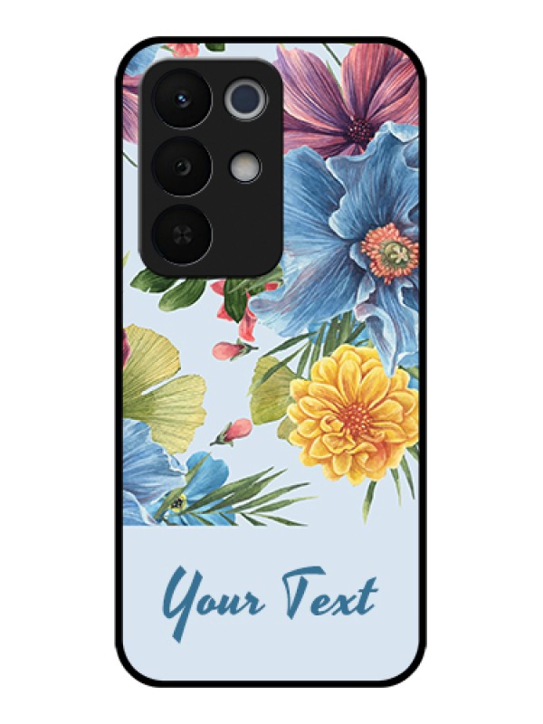 Custom Realme Narzo 90X 5G Custom Glass Phone Case - Stunning Watercolored Flowers Painting Design
