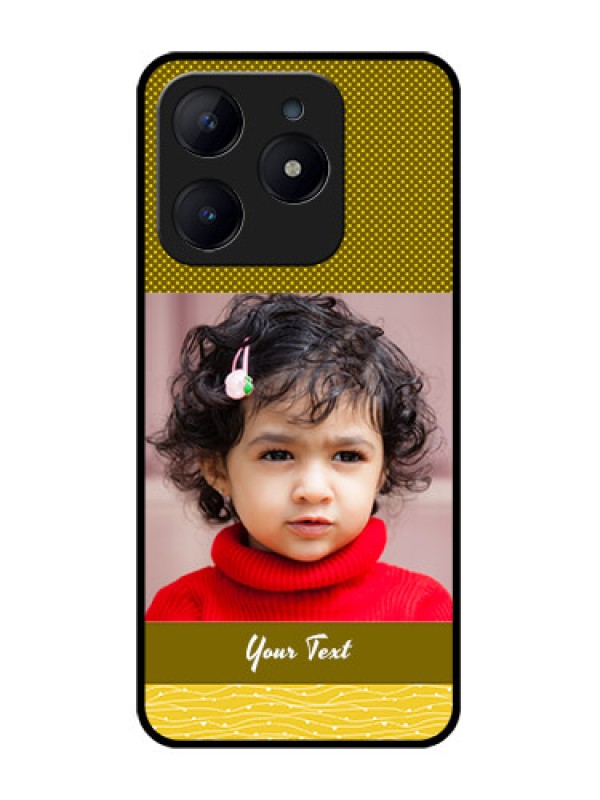 Custom Realme Narzo N63 Custom Glass Phone CaseSimple Green Color Design