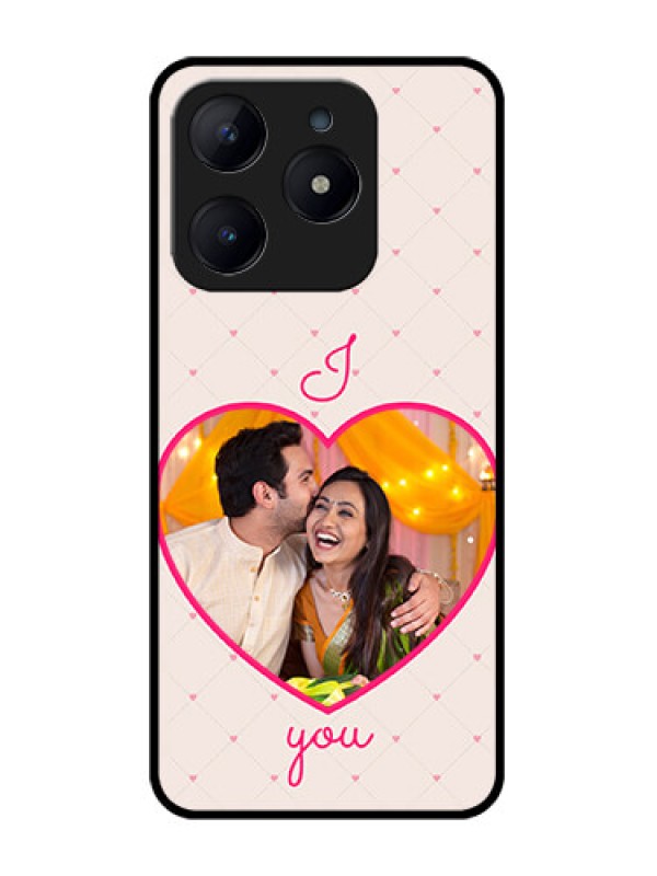 Custom Realme Narzo N63 Custom Glass Phone CaseHeart Shape Design