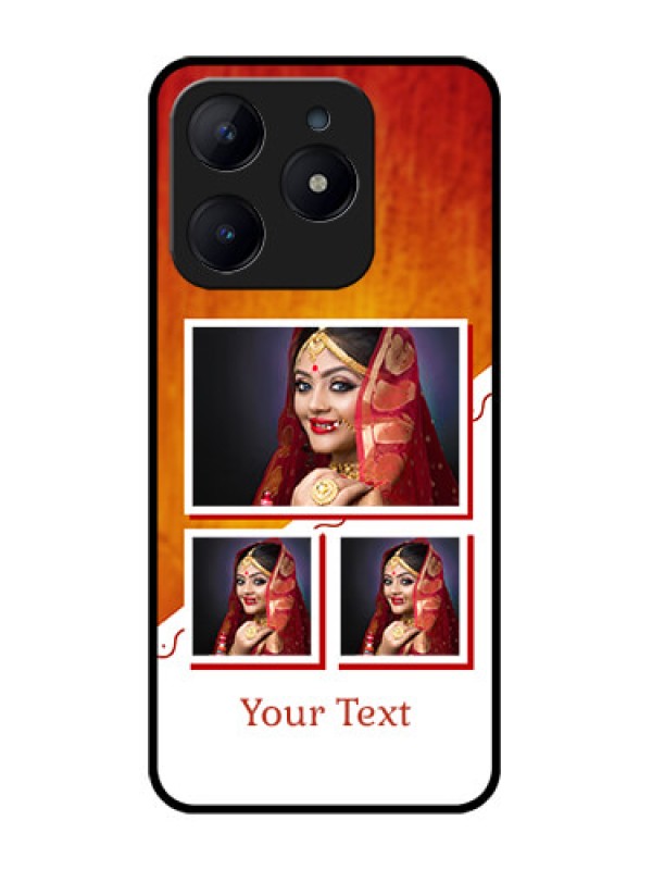 Custom Realme Narzo N63 Custom Glass Phone CaseWedding Memories Design