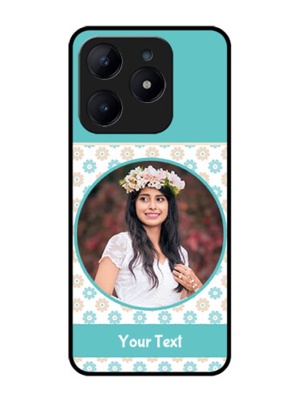 Custom Realme Narzo N63 Custom Glass Phone CaseBeautiful Flowers Design