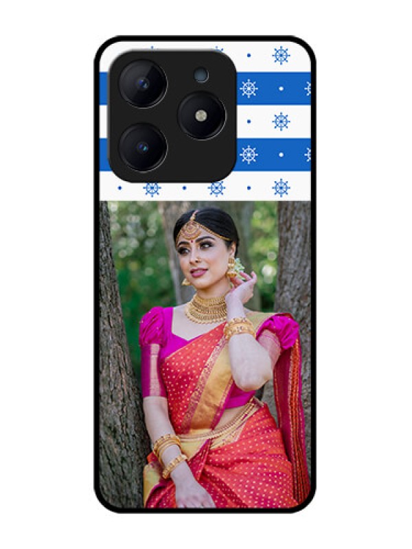 Custom Realme Narzo N63 Custom Glass Phone CaseSnow Pattern Design