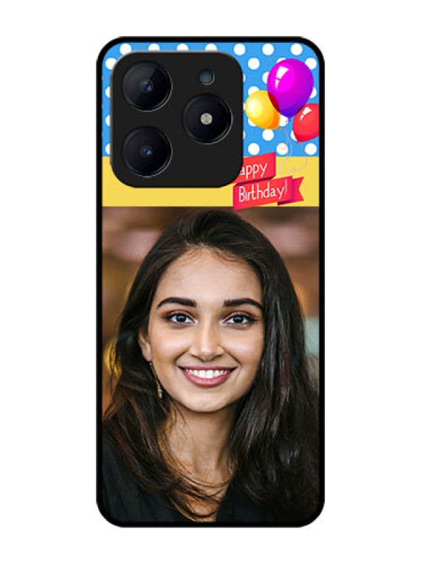 Custom Realme Narzo N63 Custom Glass Phone CaseHappy Birthday Design