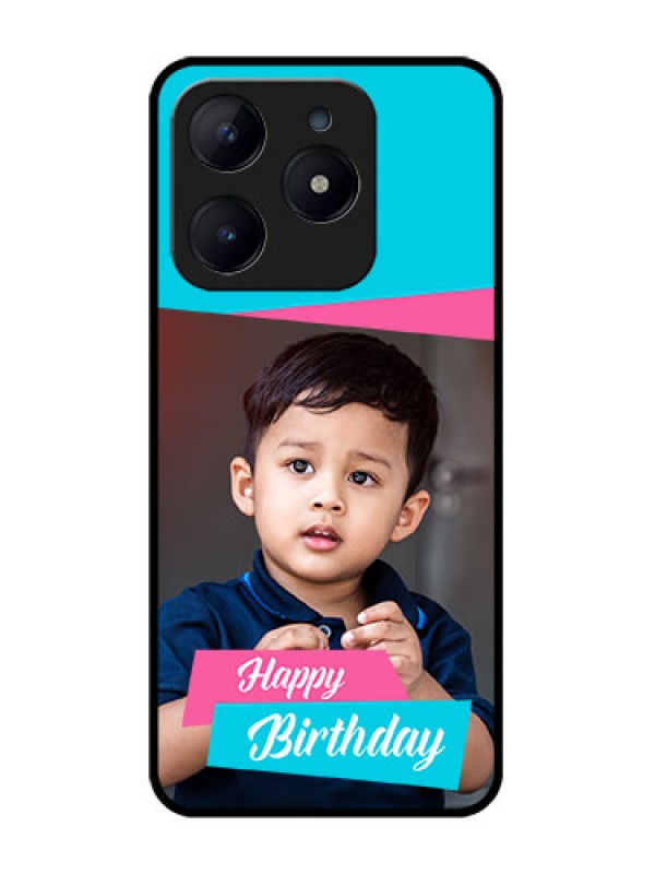 Custom Realme Narzo N63 Custom Glass Phone CaseImage Holder With 2 Color Design