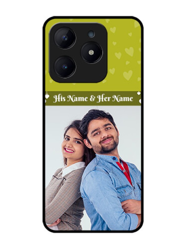 Custom Realme Narzo N63 Custom Glass Phone CaseYou and Me Heart Design