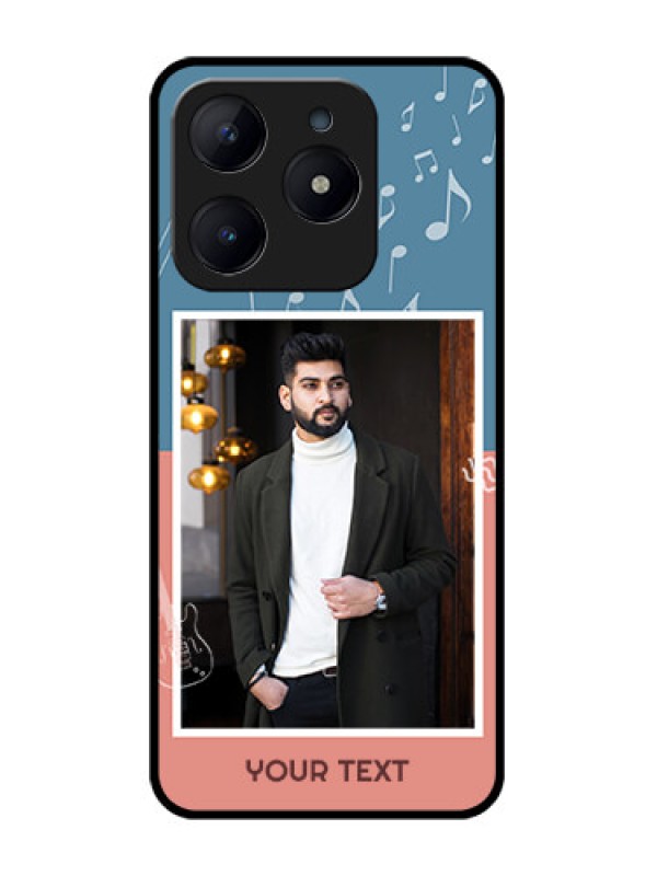 Custom Realme Narzo N63 Custom Glass Phone CaseWith Color Musical Note Design