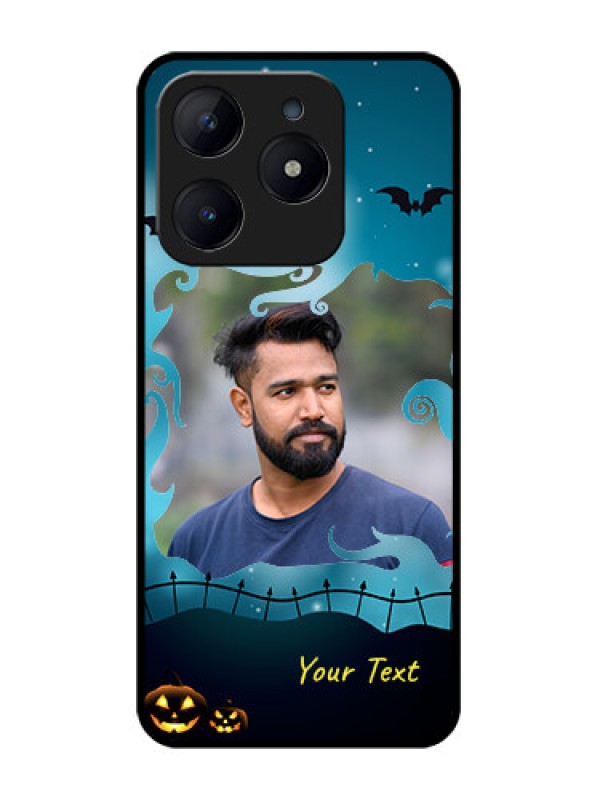 Custom Realme Narzo N63 Custom Glass Phone CaseHalloween Frame Design