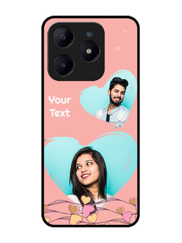 Custom Realme Narzo N63 Custom Glass Phone CaseLove Doodle Design