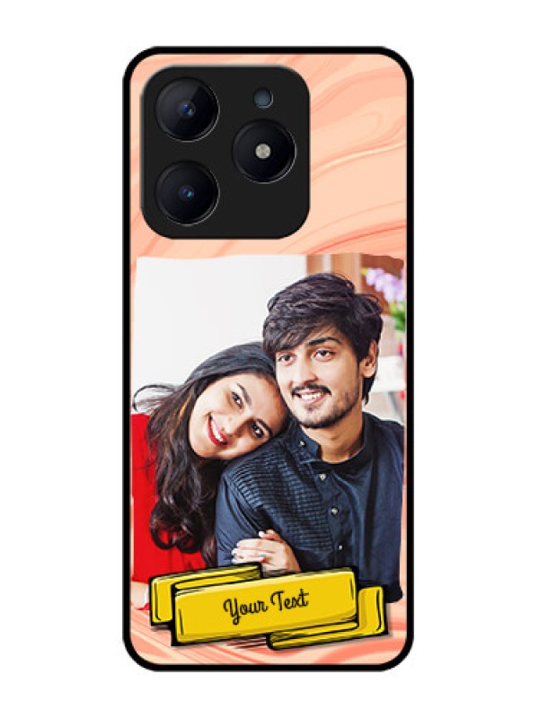 Custom Realme Narzo N63 Custom Glass Phone CaseMarble Texture Design
