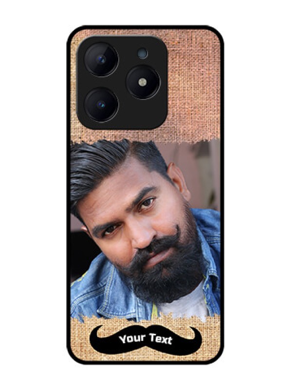 Custom Realme Narzo N63 Custom Glass Phone CaseWith Texture Design