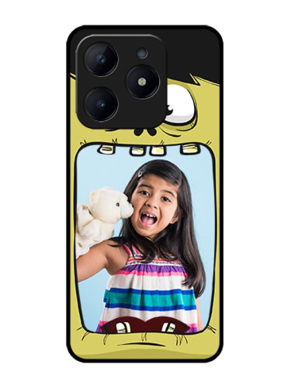 Custom Realme Narzo N63 Custom Glass Phone CaseCartoon Monster Back Case Design