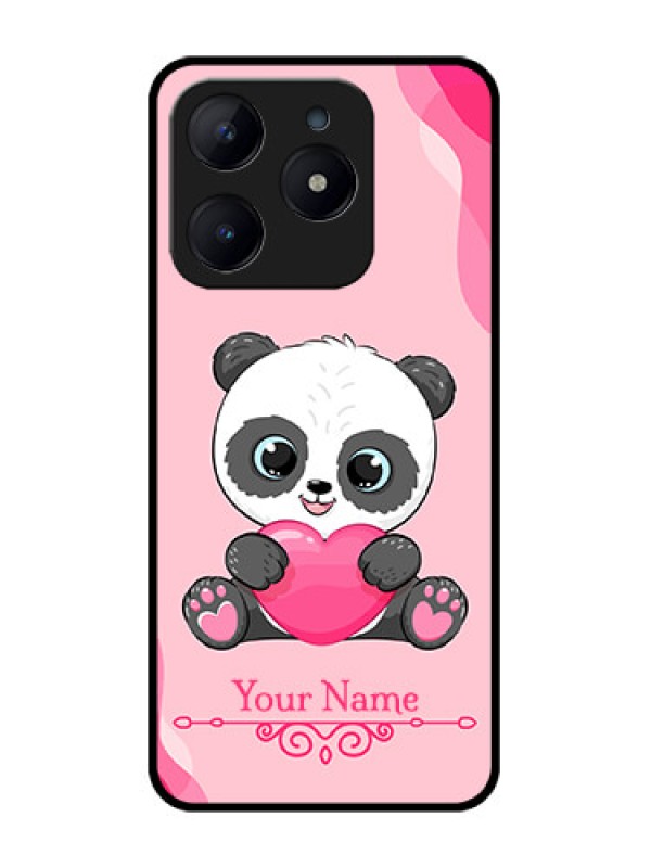 Custom Realme Narzo N63 Custom Glass Phone CaseCute Panda Design