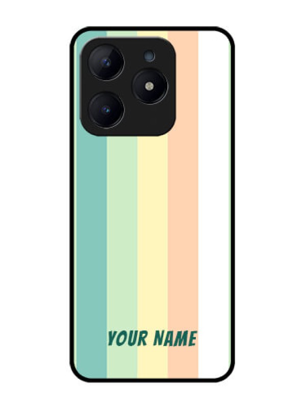 Custom Realme Narzo N63 Custom Glass Phone CaseMulti - Colour Stripes Design