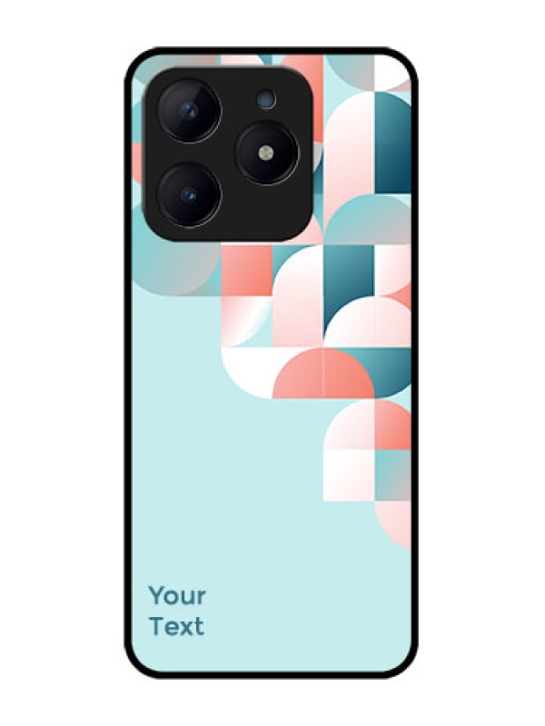 Custom Realme Narzo N63 Custom Glass Phone CaseStylish Semi - Circle Pattern Design