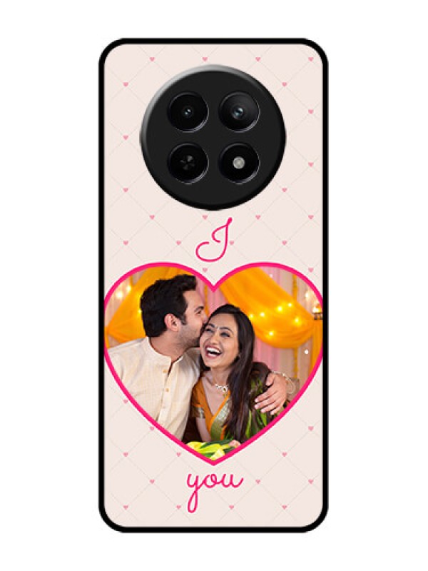Custom Realme Narzo N65 5G Custom Glass Phone Case - Heart Shape Design
