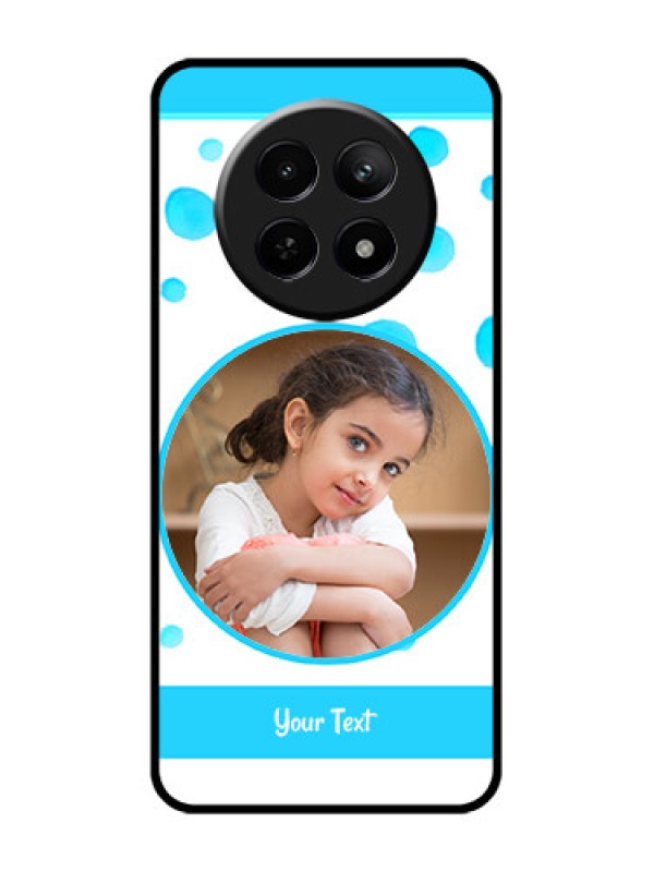 Custom Realme Narzo N65 5G Custom Glass Phone Case - Blue Bubbles Pattern Design
