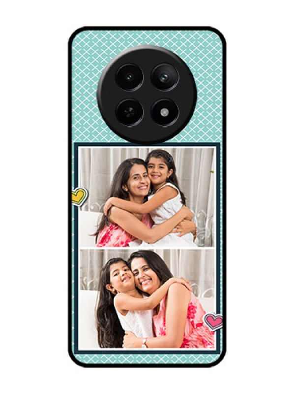 Custom Realme Narzo N65 5G Custom Glass Phone Case - 2 Image Holder With Pattern Design