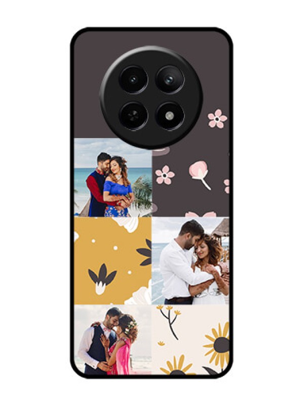 Custom Realme Narzo N65 5G Custom Glass Phone Case - 3 Images With Floral Design