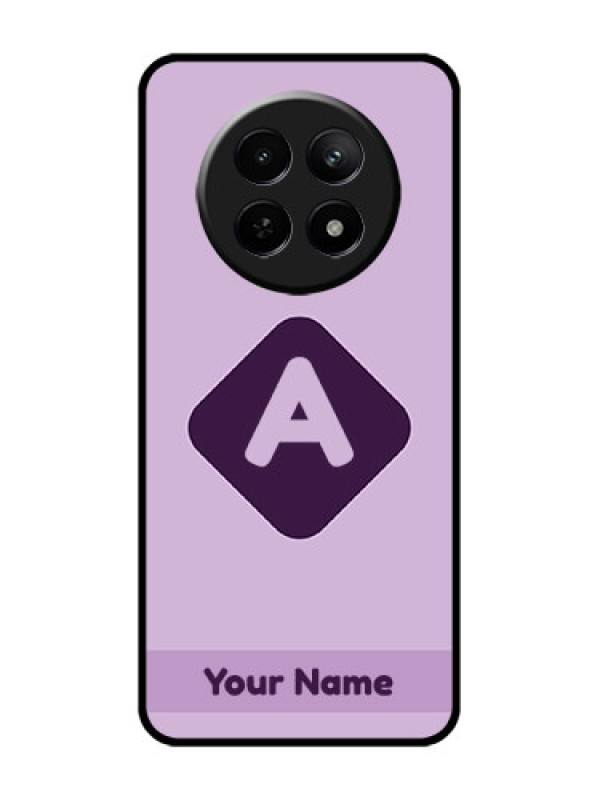 Custom Realme Narzo N65 5G Custom Glass Phone Case - Custom Letter In Curved Badge Design