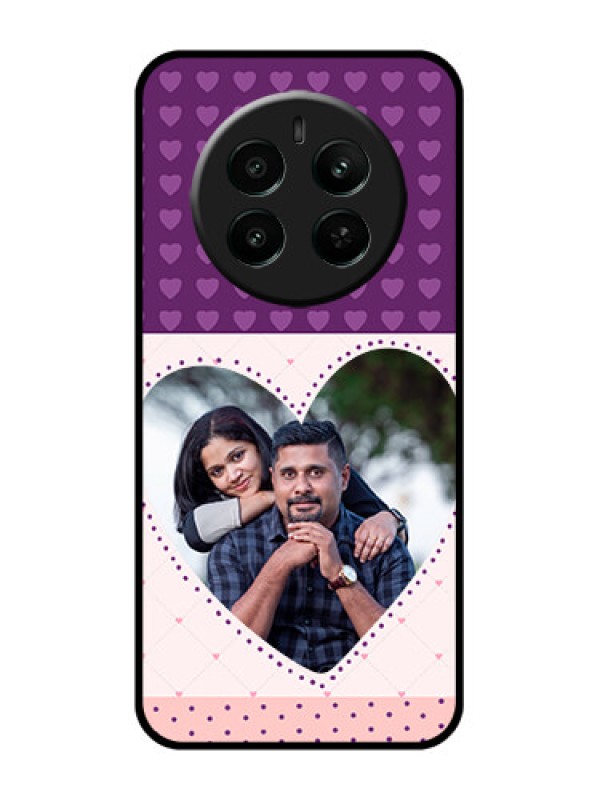 Custom Realme P1 5G Custom Glass Phone Case - Violet Love Dots Design