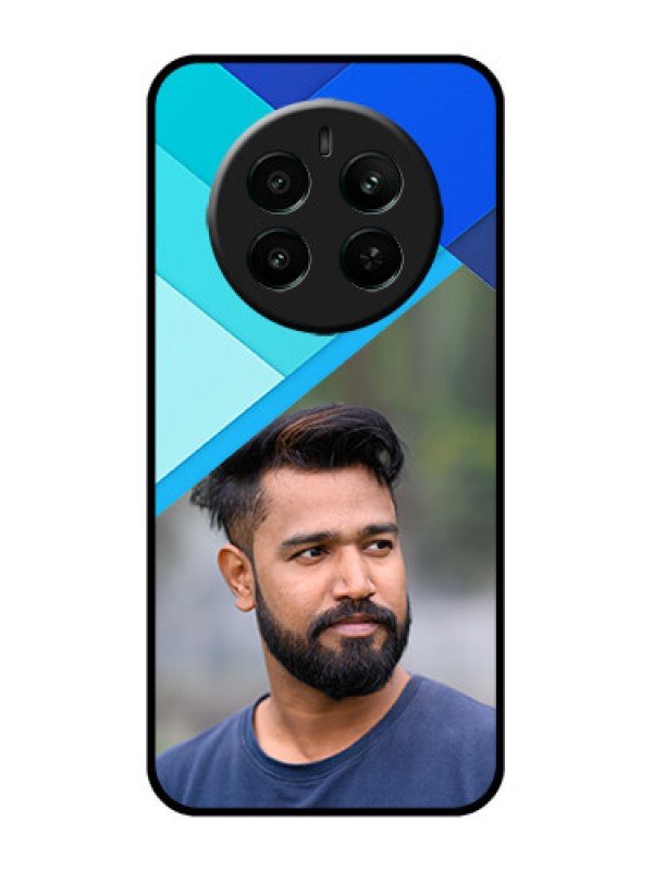 Custom Realme P1 5G Custom Glass Phone Case - Blue Pattern Design