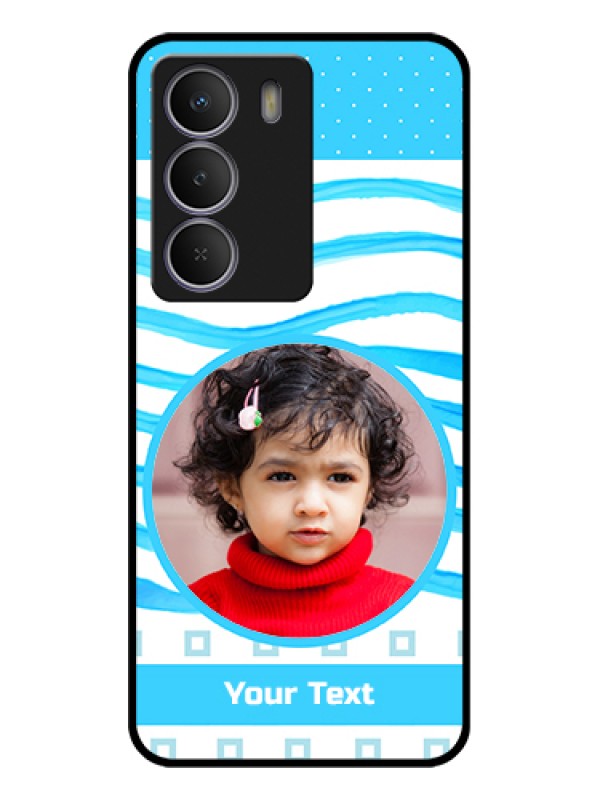 Custom Realme P3 Lite 5G Custom Glass Phone Case - Simple Blue Case Design