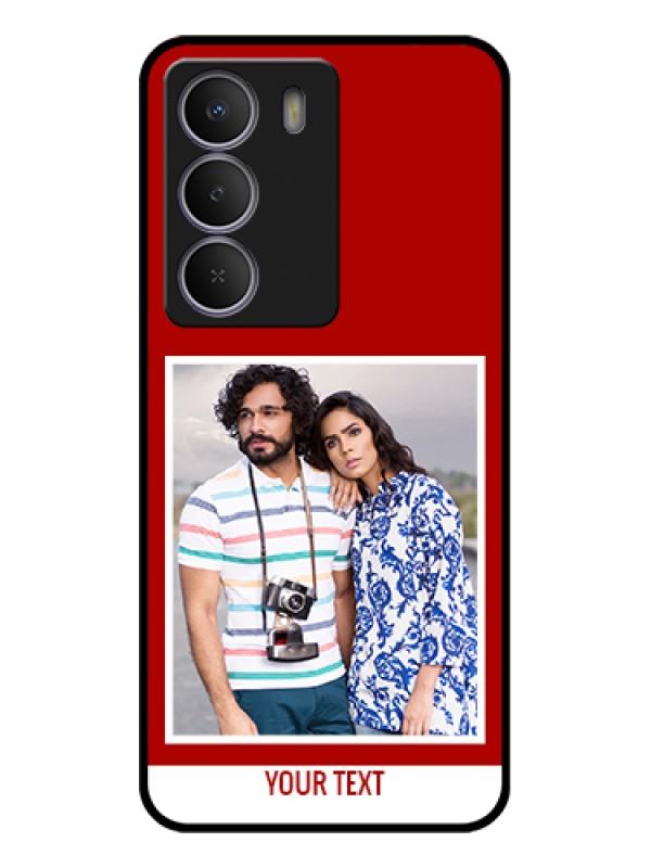 Custom Realme P3 Lite 5G Custom Glass Phone Case - Red Color Design