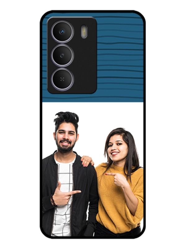 Custom Realme P3 Lite 5G Custom Glass Phone Case - Blue Pattern Cover Design