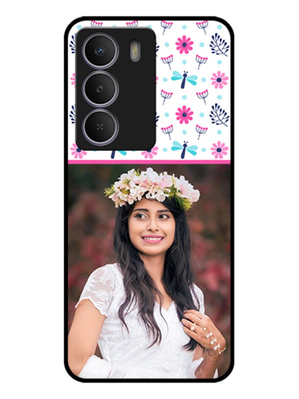 Custom Realme P3 Lite 5G Custom Glass Phone Case - Colorful Flower Design