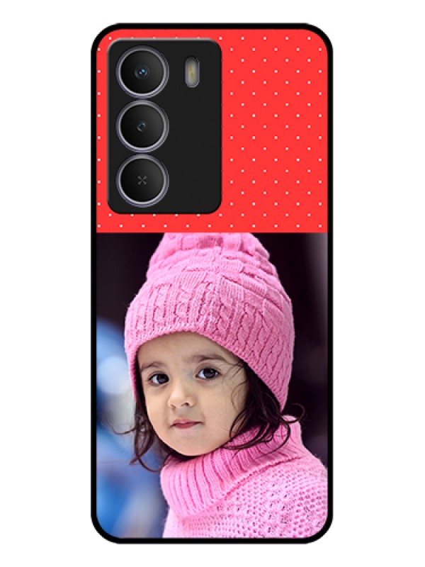 Custom Realme P3 Lite 5G Custom Glass Phone Case - Red Pattern Design