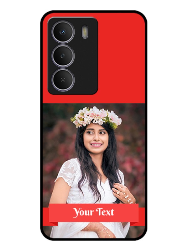 Custom Realme P3 Lite 5G Custom Glass Phone Case - Simple Red Color Design