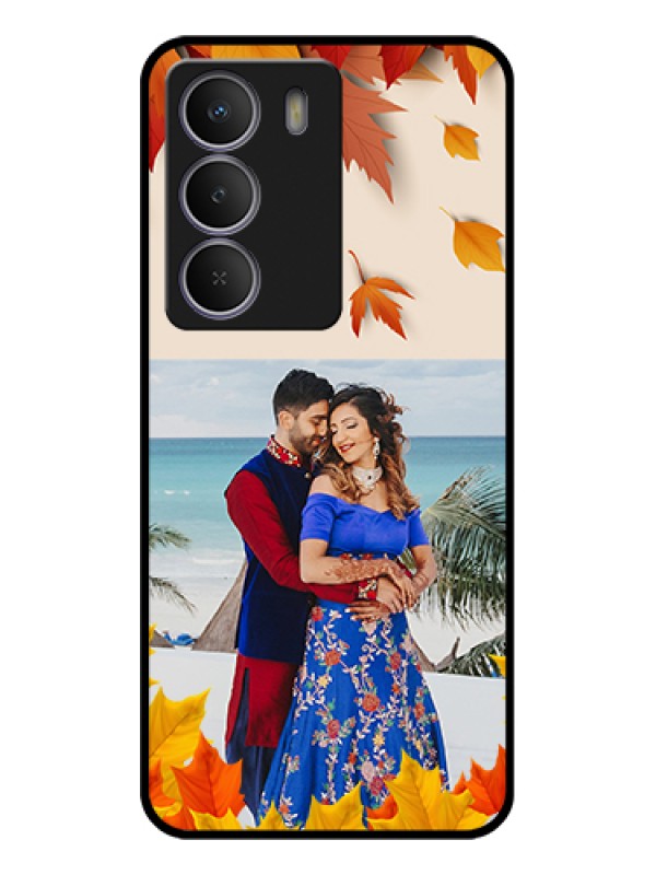 Custom Realme P3 Lite 5G Custom Glass Phone Case - Autumn Maple Leaves Design