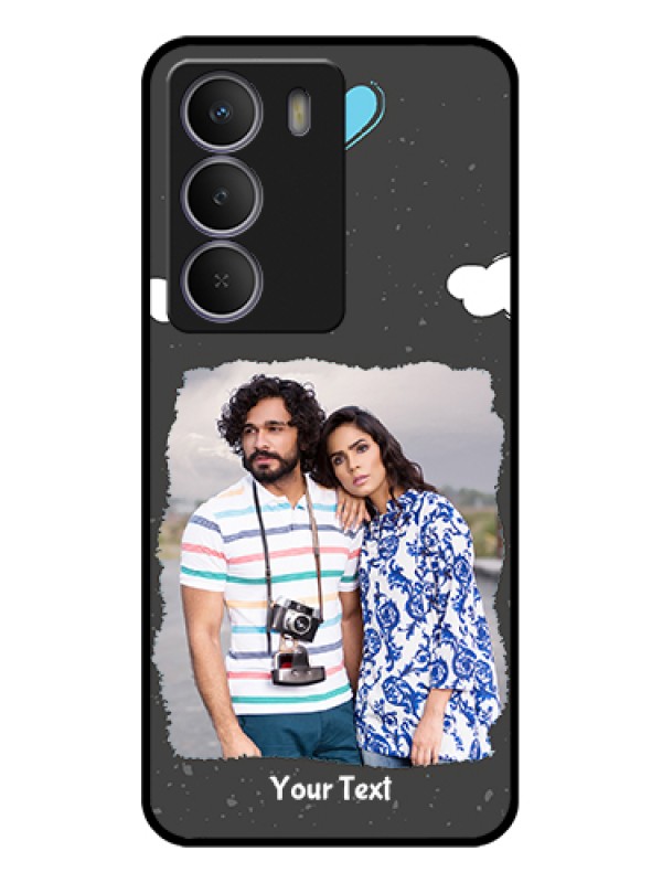 Custom Realme P3 Lite 5G Custom Glass Phone Case - Splashes With Love Doodles Design